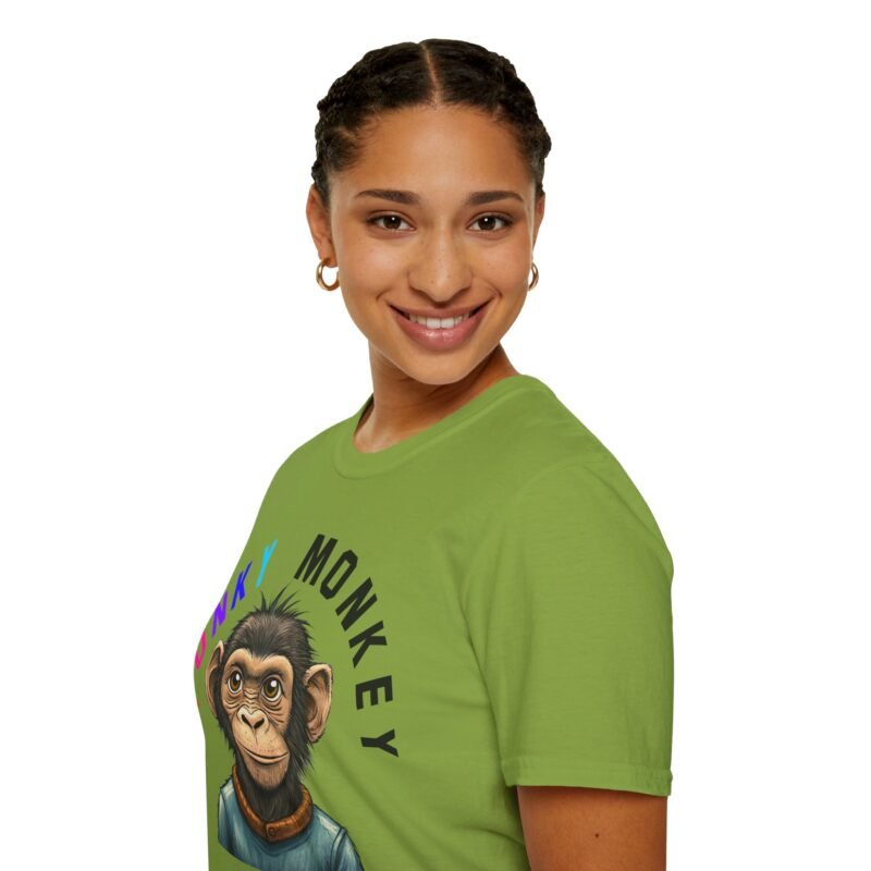 Funky Monkey T-Shirt, Graphic Monkey Tee, Unisex Softstyle Shirt for Animal Lovers, Cute Zoo Animal Top, Funny Jungle Monkey Design - Image 17
