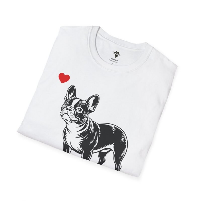 French Bulldog Heart T-Shirt, French Bull Dog Lover Tee, Cute Frenchie Shirt, Quirky Pet Owner Top, Animal Graphic Tee - Image 2