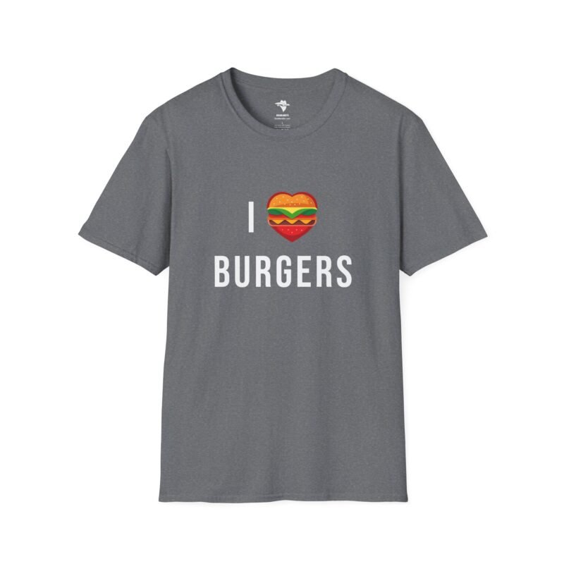 I Heart Burger/I Love Burger T-Shirt , Burger logo t shirt design - Image 8