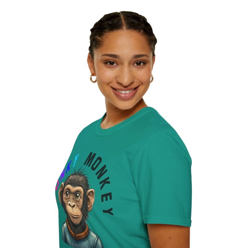 Funky Monkey T-Shirt, Graphic Monkey Tee, Unisex Softstyle Shirt for Animal Lovers, Cute Zoo Animal Top, Funny Jungle Monkey Design - Image 23