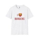 I Heart Burger/I Love Burger T-Shirt , Burger logo t shirt design