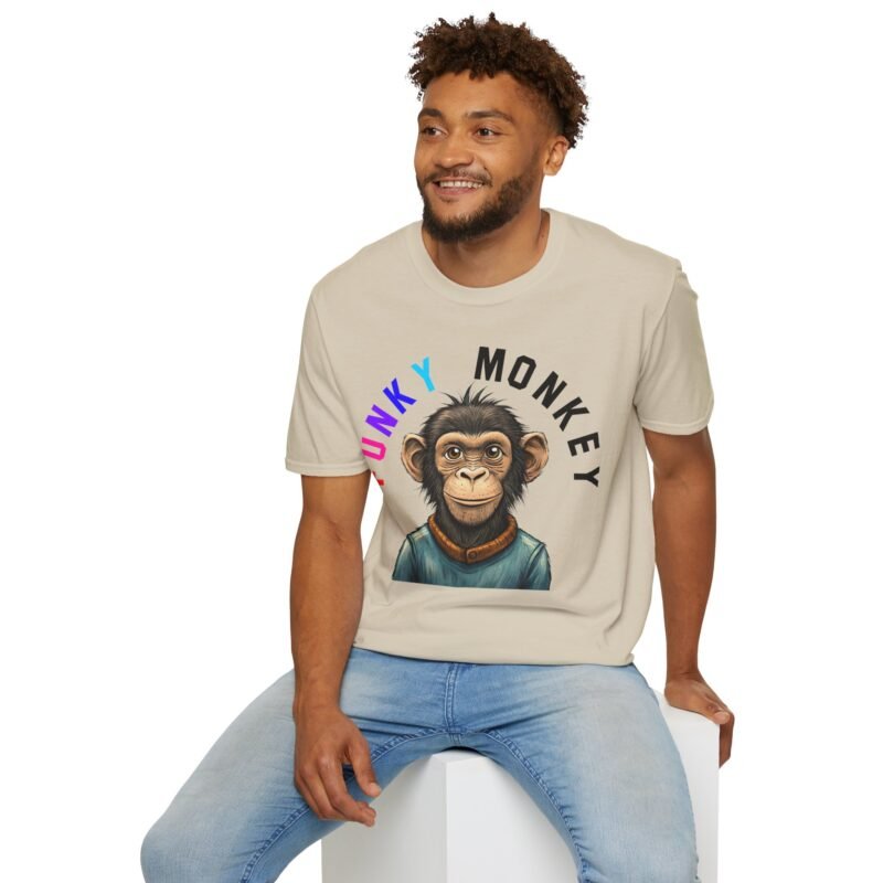 Funky Monkey T-Shirt, Graphic Monkey Tee, Unisex Softstyle Shirt for Animal Lovers, Cute Zoo Animal Top, Funny Jungle Monkey Design - Image 12