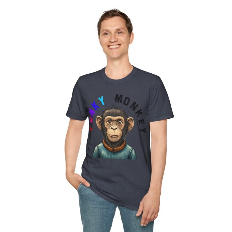 Funky Monkey T-Shirt, Graphic Monkey Tee, Unisex Softstyle Shirt for Animal Lovers, Cute Zoo Animal Top, Funny Jungle Monkey Design - Image 34