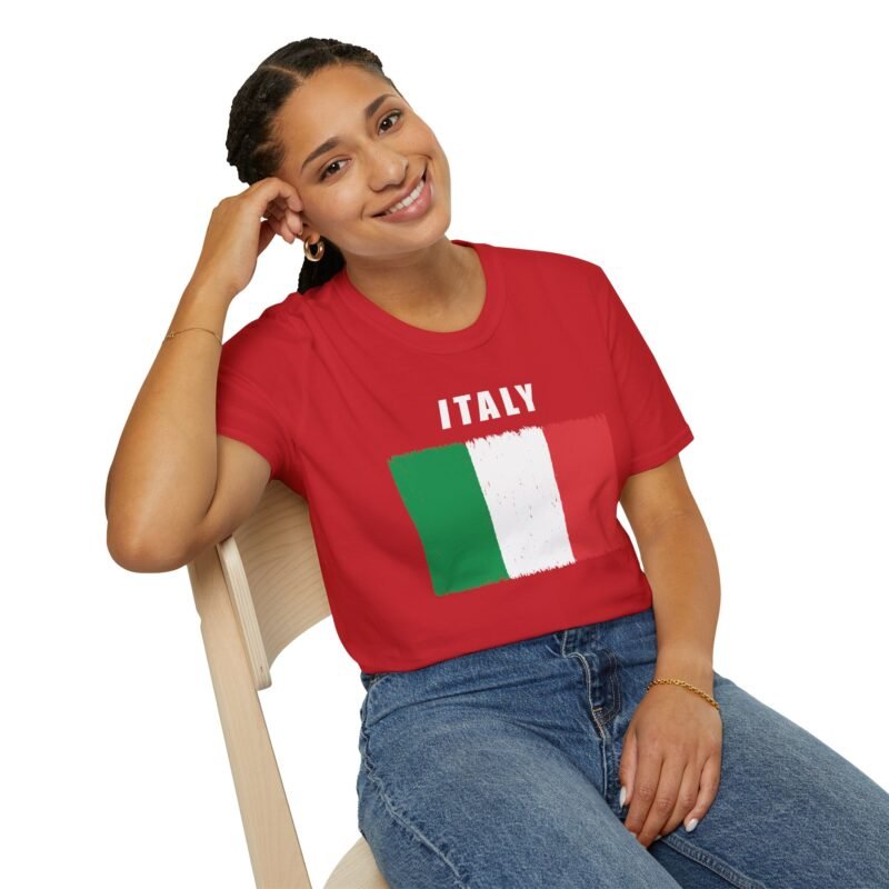 Italian Flag Distressed Softstyle T-Shirt - Image 19