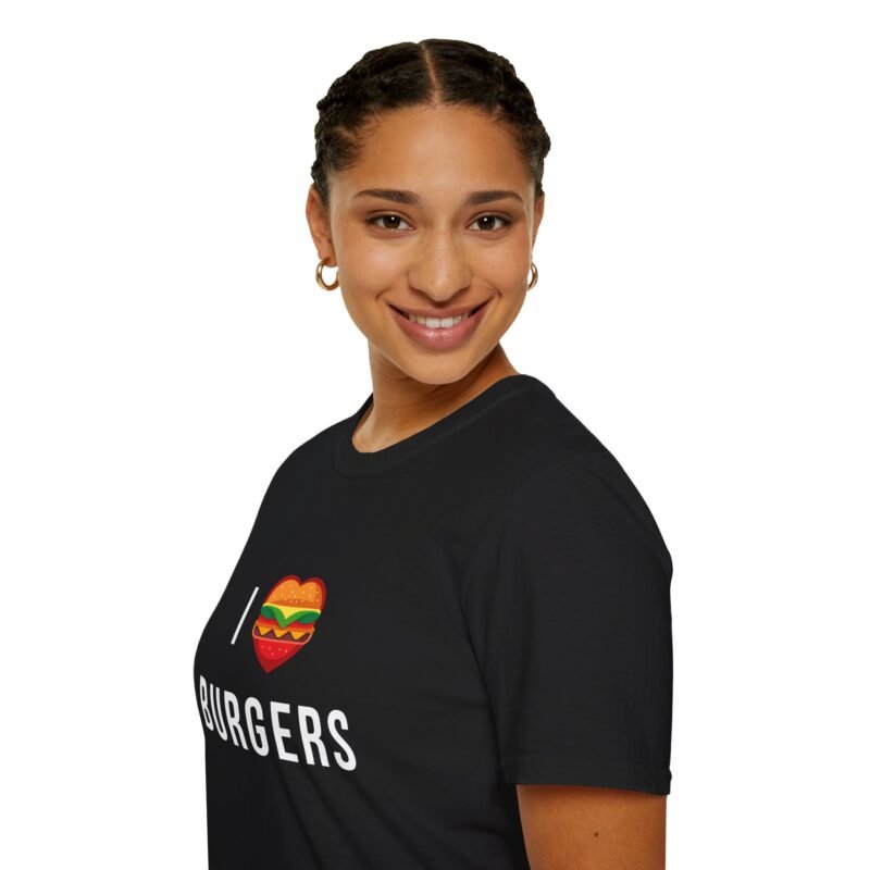 I Heart Burger/I Love Burger T-Shirt , Burger logo t shirt design - Image 7