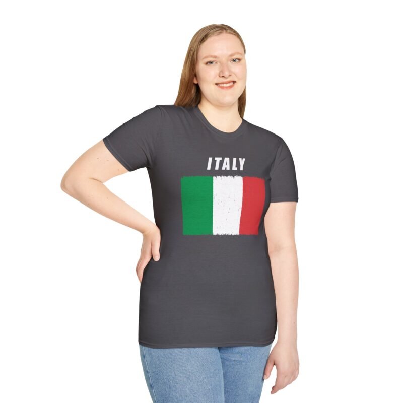 Italian Flag Distressed Softstyle T-Shirt - Image 13