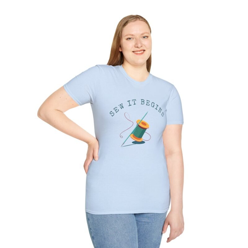 Sew it Begins T-Shirt, Sewing T-shirt, Funny Sewing Hobby Tshirt for Birthday or Gift, Man or Woman. - Image 12