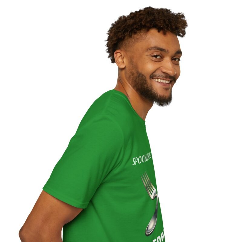 Get the "Spooning Leads to Forking" Graphic T-Shirt - The Perfect Blend of Humour and Style! - Image 9