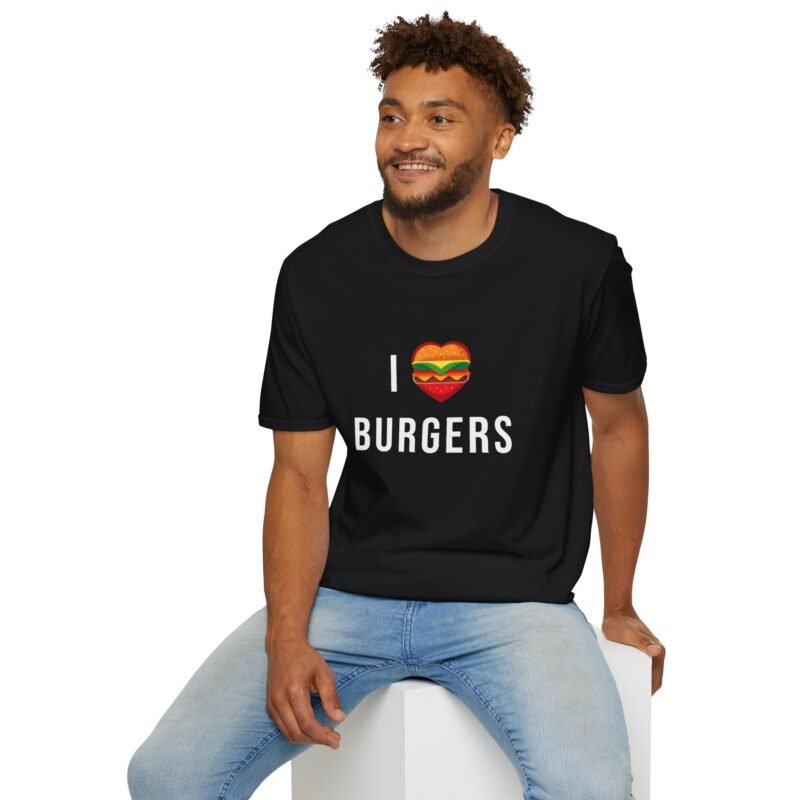 I Heart Burger/I Love Burger T-Shirt , Burger logo t shirt design - Image 6