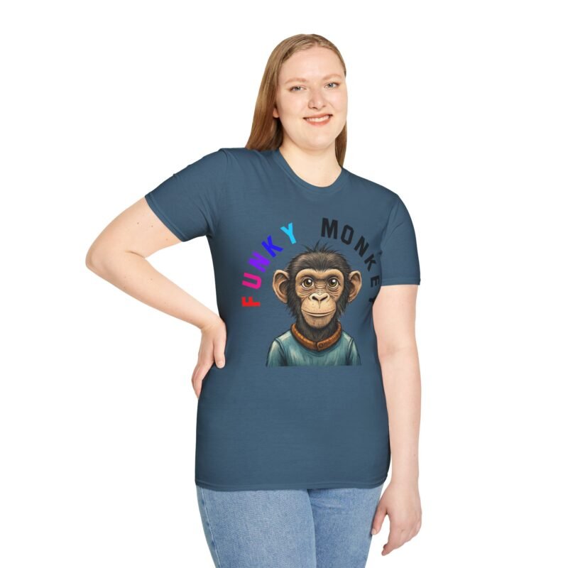 Funky Monkey T-Shirt, Graphic Monkey Tee, Unisex Softstyle Shirt for Animal Lovers, Cute Zoo Animal Top, Funny Jungle Monkey Design - Image 28