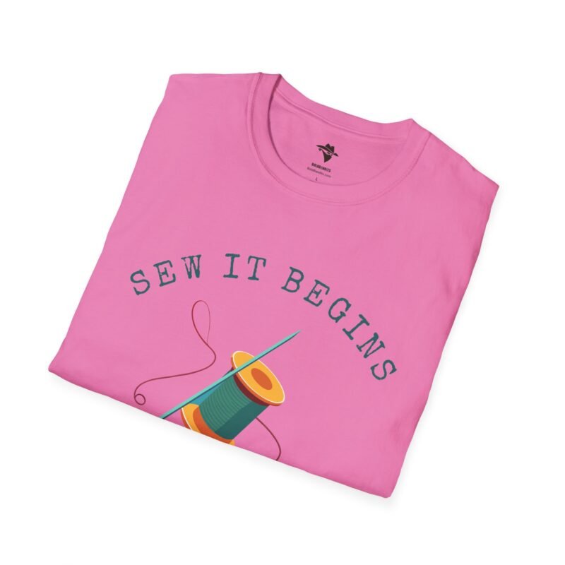 Sew it Begins T-Shirt, Sewing T-shirt, Funny Sewing Hobby Tshirt for Birthday or Gift, Man or Woman. - Image 14