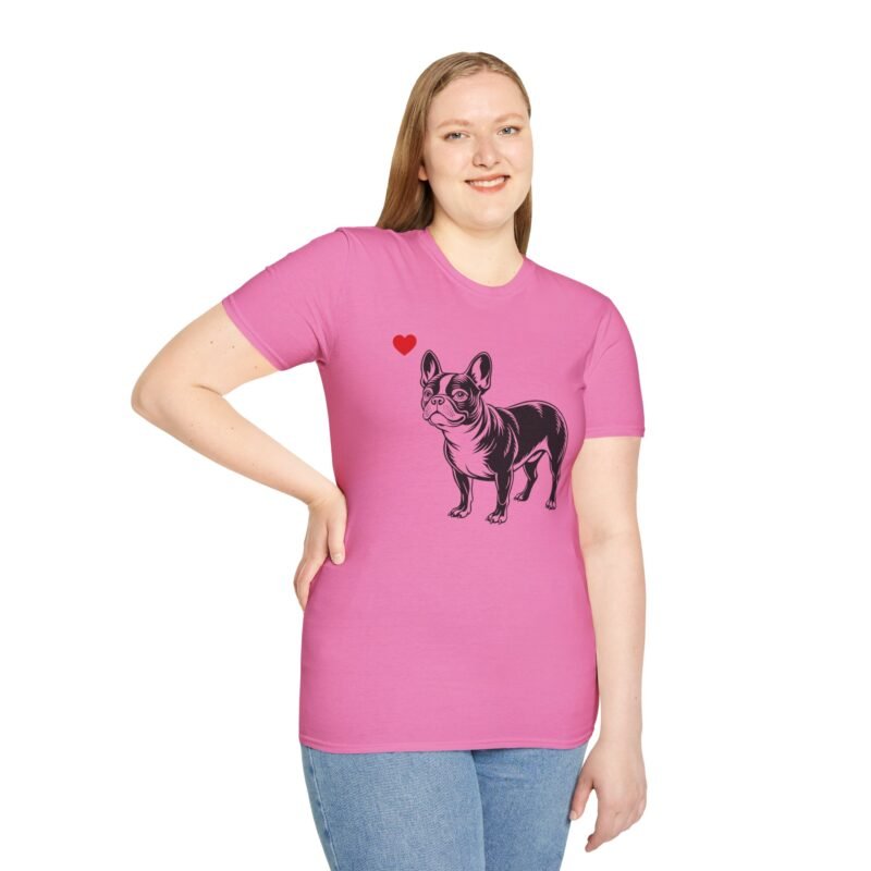 French Bulldog Heart T-Shirt, French Bull Dog Lover Tee, Cute Frenchie Shirt, Quirky Pet Owner Top, Animal Graphic Tee - Image 18