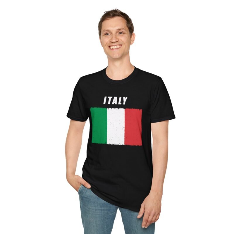Italian Flag Distressed Softstyle T-Shirt - Image 6