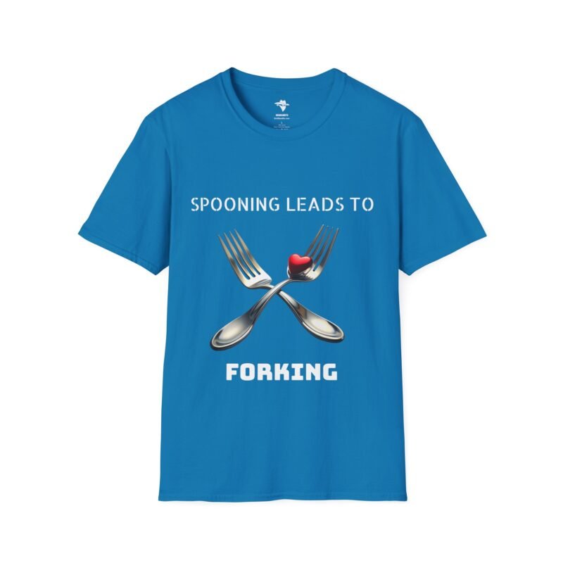Get the "Spooning Leads to Forking" Graphic T-Shirt - The Perfect Blend of Humour and Style! - Image 10