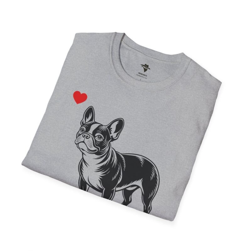 French Bulldog Heart T-Shirt, French Bull Dog Lover Tee, Cute Frenchie Shirt, Quirky Pet Owner Top, Animal Graphic Tee - Image 8