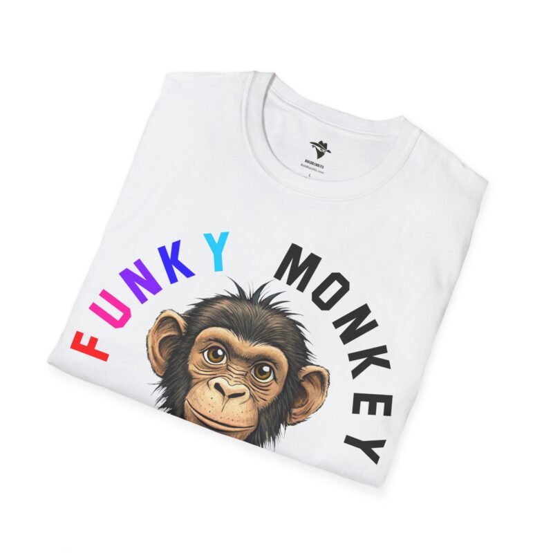 Funky Monkey T-Shirt, Graphic Monkey Tee, Unisex Softstyle Shirt for Animal Lovers, Cute Zoo Animal Top, Funny Jungle Monkey Design - Image 4