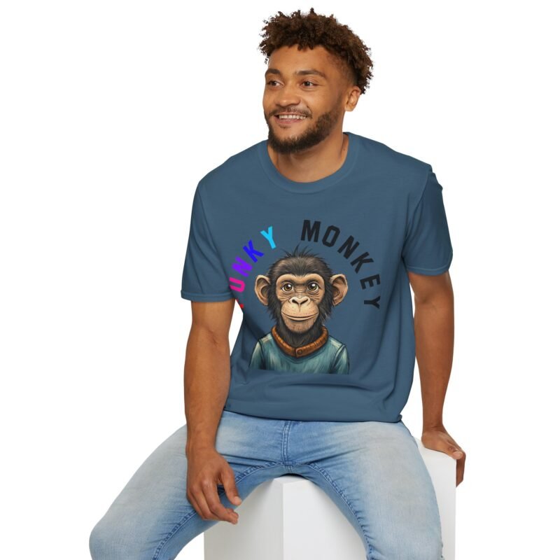 Funky Monkey T-Shirt, Graphic Monkey Tee, Unisex Softstyle Shirt for Animal Lovers, Cute Zoo Animal Top, Funny Jungle Monkey Design - Image 29