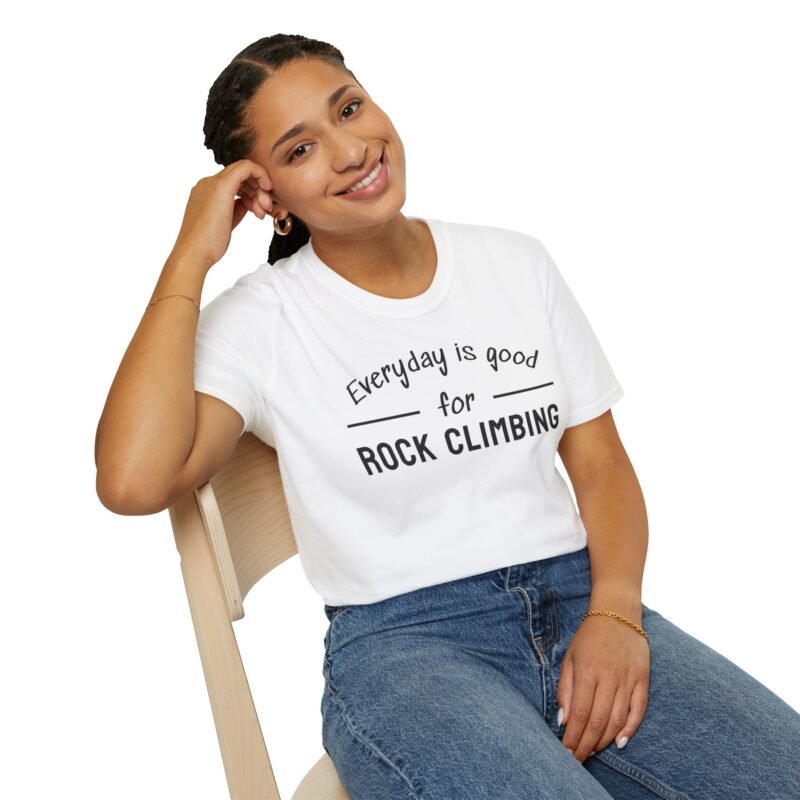 Unique Rock Climbing T-shirt - Everyday is Good for Climbing Tee - Image 3