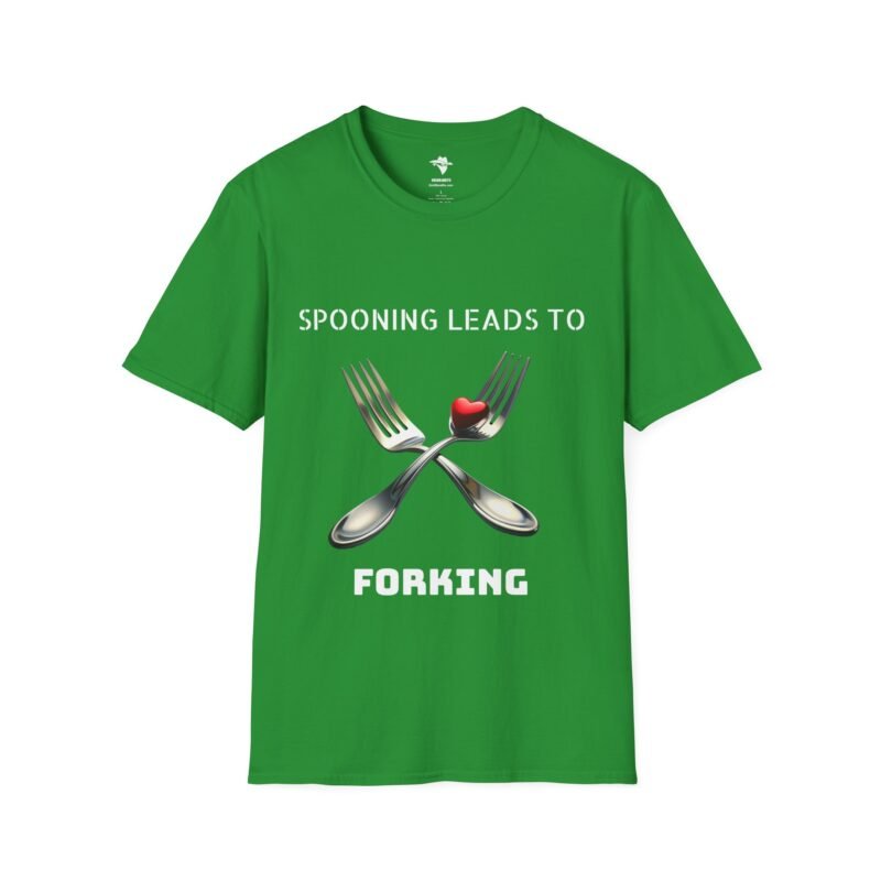 Get the "Spooning Leads to Forking" Graphic T-Shirt - The Perfect Blend of Humour and Style! - Image 7