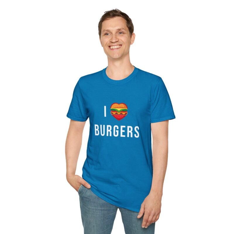 I Heart Burger/I Love Burger T-Shirt , Burger logo t shirt design - Image 13