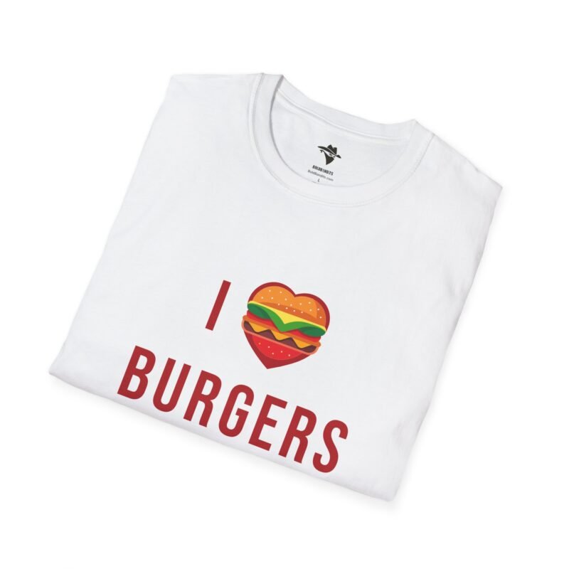 I Heart Burger/I Love Burger T-Shirt , Burger logo t shirt design - Image 2