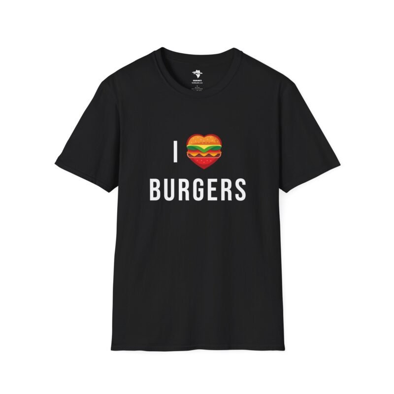 I Heart Burger/I Love Burger T-Shirt , Burger logo t shirt design - Image 4