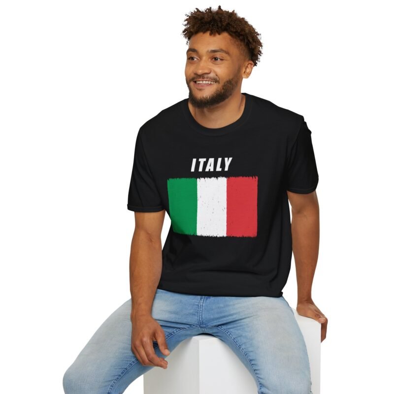 Italian Flag Distressed Softstyle T-Shirt - Image 7