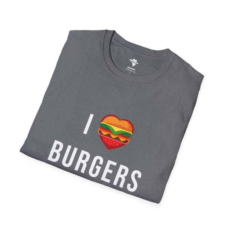 I Heart Burger/I Love Burger T-Shirt , Burger logo t shirt design - Image 9