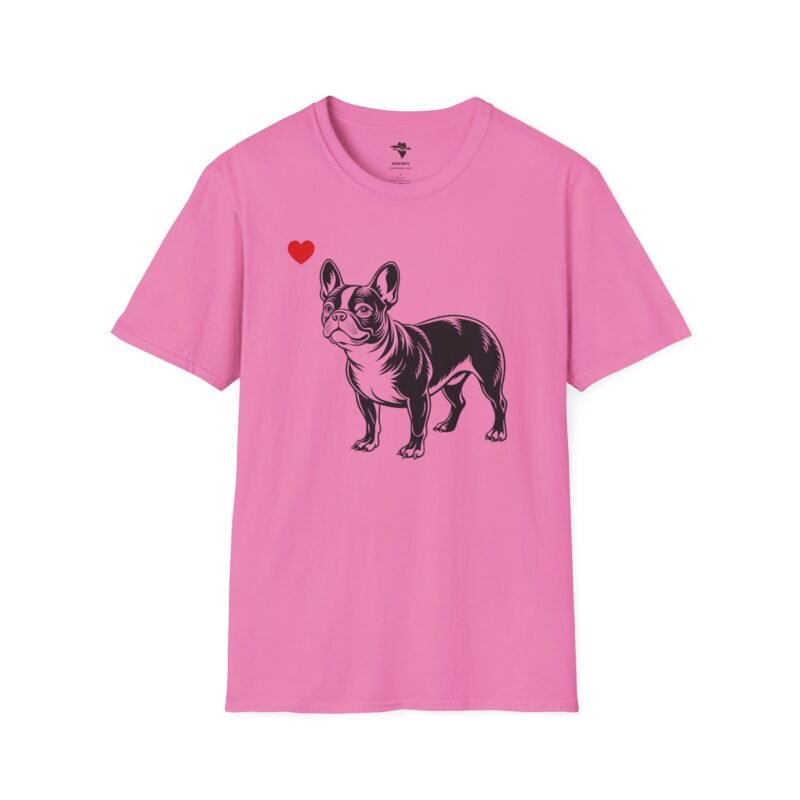 French Bulldog Heart T-Shirt, French Bull Dog Lover Tee, Cute Frenchie Shirt, Quirky Pet Owner Top, Animal Graphic Tee - Image 16