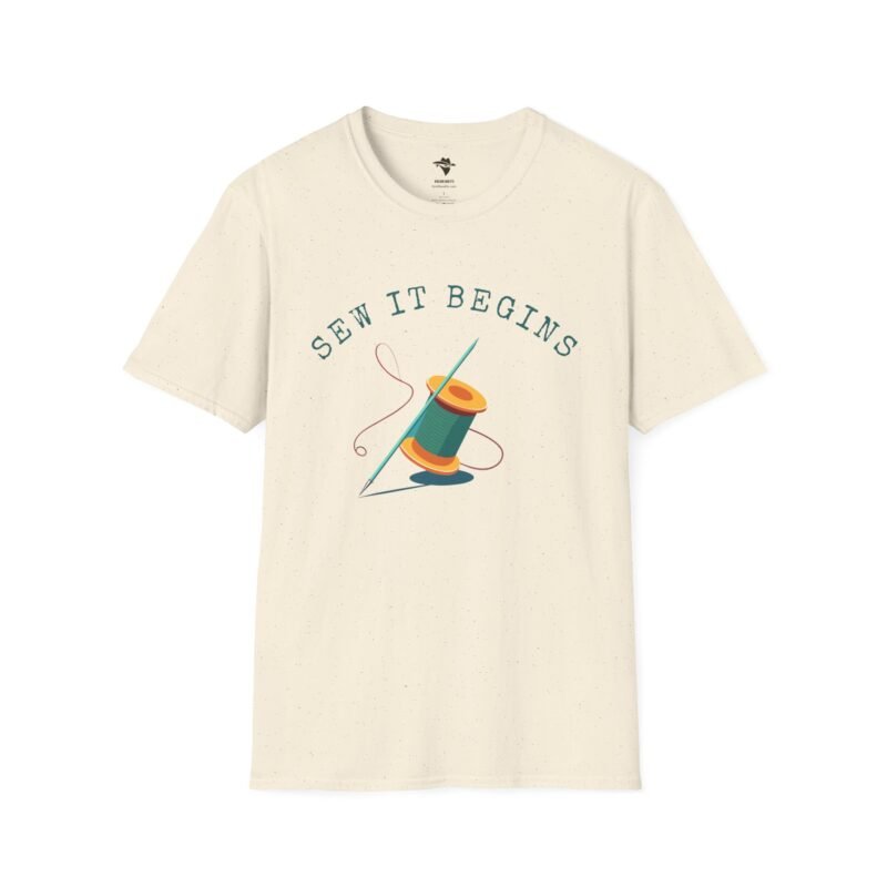 Sew it Begins T-Shirt, Sewing T-shirt, Funny Sewing Hobby Tshirt for Birthday or Gift, Man or Woman. - Image 7
