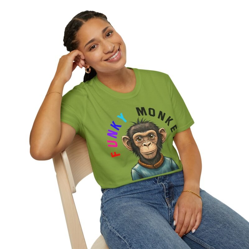 Funky Monkey T-Shirt, Graphic Monkey Tee, Unisex Softstyle Shirt for Animal Lovers, Cute Zoo Animal Top, Funny Jungle Monkey Design - Image 18