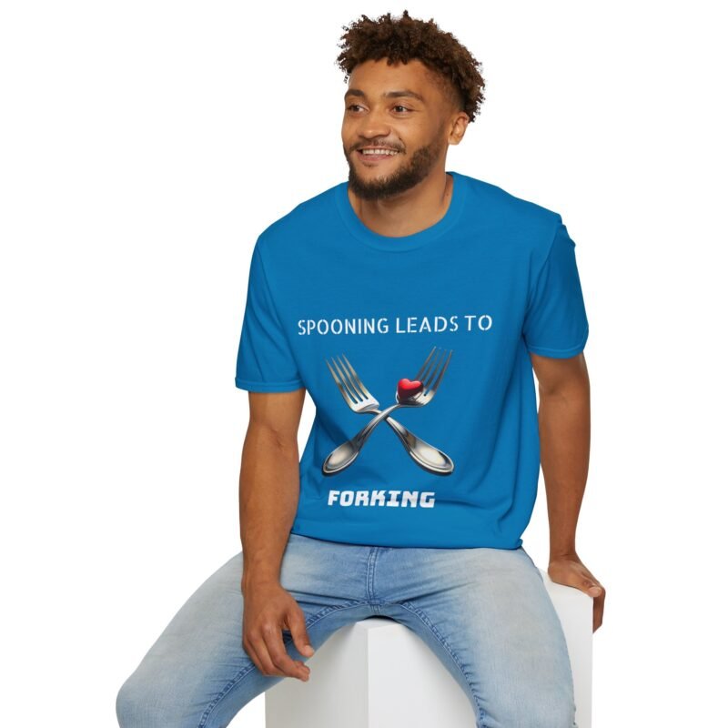 Get the "Spooning Leads to Forking" Graphic T-Shirt - The Perfect Blend of Humour and Style! - Image 12