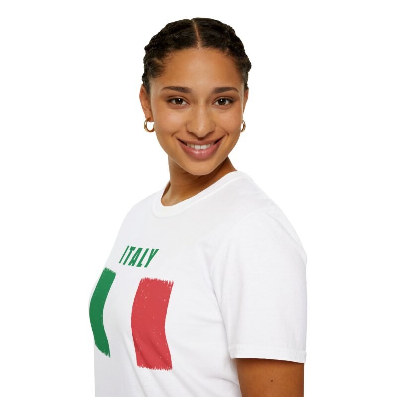 Italian Flag Distressed Softstyle T-Shirt - Image 3