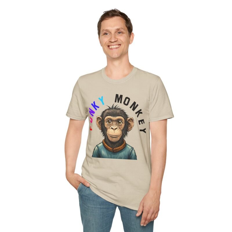 Funky Monkey T-Shirt, Graphic Monkey Tee, Unisex Softstyle Shirt for Animal Lovers, Cute Zoo Animal Top, Funny Jungle Monkey Design - Image 11