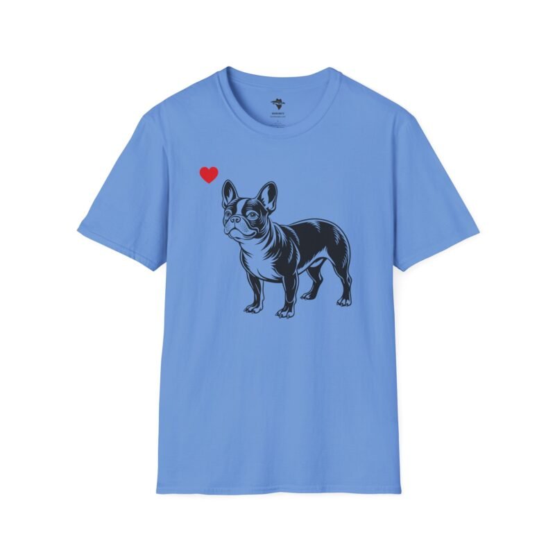 French Bulldog Heart T-Shirt, French Bull Dog Lover Tee, Cute Frenchie Shirt, Quirky Pet Owner Top, Animal Graphic Tee - Image 10